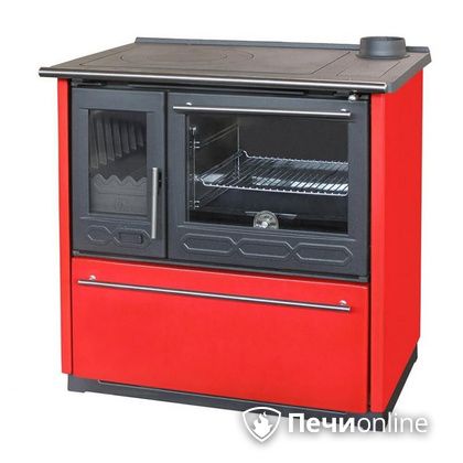 Отопительная печь Plamen 850 Glas красная труба справа в Калининграде