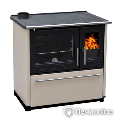 Отопительно-варочная печь Plamen 850 Glas крем труба слева в Калининграде