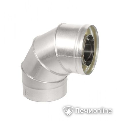 Колено 90° сэндвич Теплов и Сухов Отвод Термо 87* ОТ-Р 430-0.5/оцинковка D150/210 ТиС в Калининграде