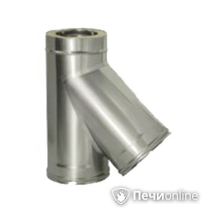 Дымоход Дымок Тройник 45° с изоляцией 0,8 мм ТRFR45  115/200 в Калининграде
