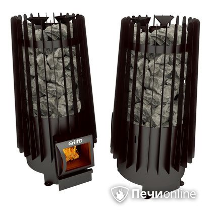 Дровяная печь-каменка GrillD Cometa Vega 180 short black в Калининграде