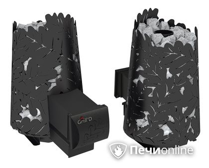 Дровяная печь-каменка GrillD Dubravo mini long black в Калининграде