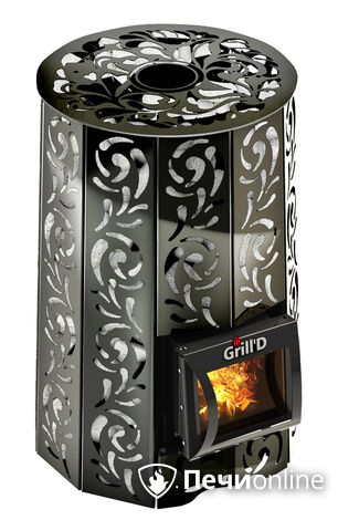 Дровяная печь-каменка GrillD Violet short Жадеит 80 в Калининграде