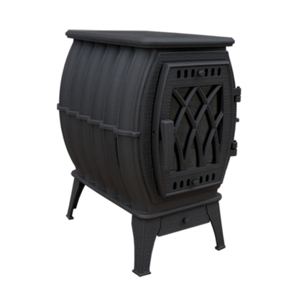 Отопительно-варочная печь Прометалл Бахта Черный  в Калининграде