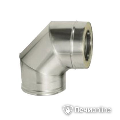 Дымоход Дымок Колено 90° с изоляцией 0,8 мм. OТFR90  120/200 в Калининграде