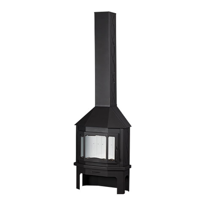 Печь-камин Бавария (Экокамин) Угловой Мюнхен, черный в Калининграде