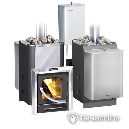 Дровяная банная печь Ермак Элит 20-ПС стекло нержавеющая сталь регулируемый тоннель в Калининграде