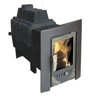 Дровяная печь-каменка Березка Воевода 20 без сетки под обкладку с каминным стеклом