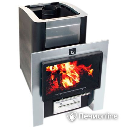 Дровяная банная печь Конвектика 16 Плазма антрацит в Калининграде