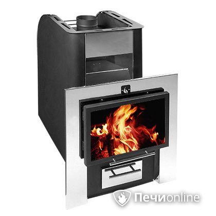 Дровяная банная печь Конвектика Ниагара Сетка 16 Плазма антрацит в Калининграде