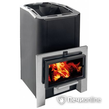 Дровяная банная печь Конвектика Ниагара 18 Плазма антрацит в Калининграде