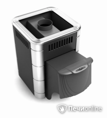 Дровяная банная печь TMF Оса Inox антрацит нержавеющие вставки в Калининграде