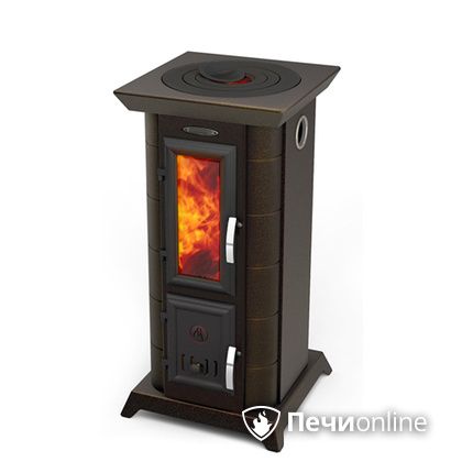 Отопительно-варочная печь TMF Статика Тетра чугунная дверца черная бронза в Калининграде