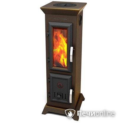 Печь-камин TMF Статика Тетра Мини чугунная дверца черная бронза в Калининграде