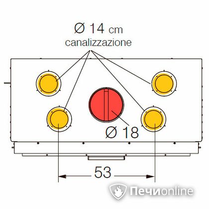 Каминная топка Edilkamin BLOKK 90 V nero в Калининграде