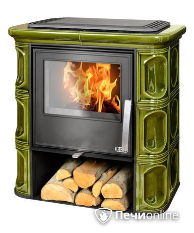 Печь-камин ABX Florencie, зеленая в Калининграде