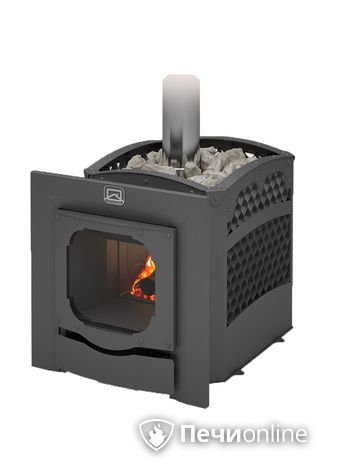 Дровяная банная печь Теплодар Былина-сетка-12 Ч Панорама (1.1) в Калининграде