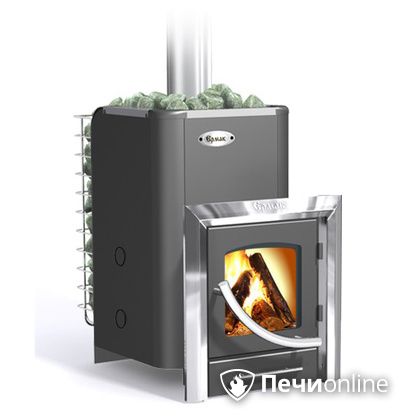 Дровяная банная печь Ермак 12ПС с панорамным стеклом в Калининграде