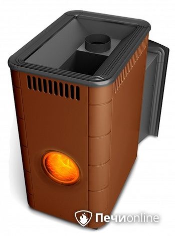 Дровяная банная печь TMF Аврора Inox Витра Иллюминатор терракота  в Калининграде