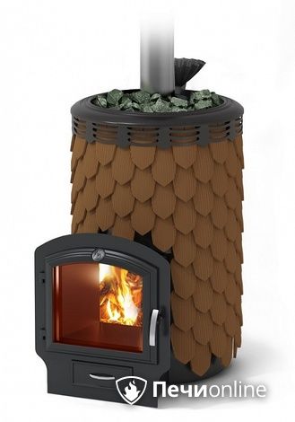 Дровяная банная печь TMF Альфа Панголина Лайт Inox ЧДБСЭ ЗК терракота в Калининграде