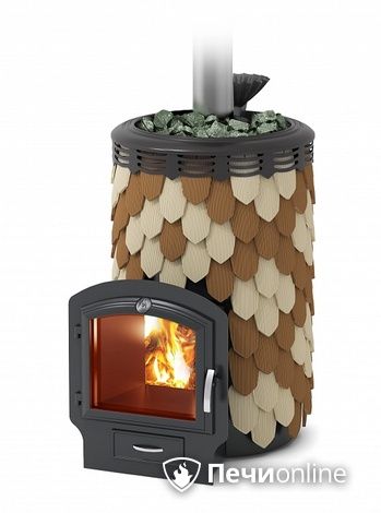 Дровяная банная печь TMF Альфа Панголина Лайт Inox ЧДБСЭ ЗК шамот- терракота в Калининграде