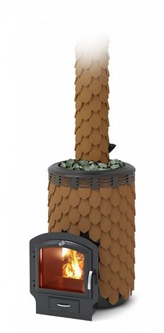 Дровяная банная печь TMF Альфа Панголина Inox ЧДБСЭ ЗК терракота в Калининграде