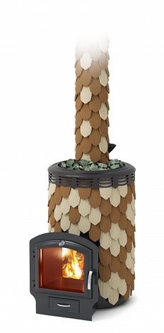 Дровяная банная печь TMF Альфа Панголина Inox ЧДБСЭ ЗК шамот- терракота в Калининграде