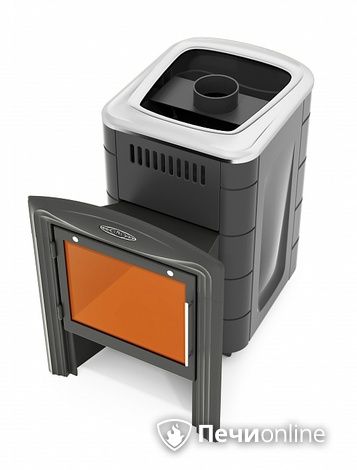 Дровяная банная печь TMF Компакт 2017 Inox Витра антрацит в Калининграде