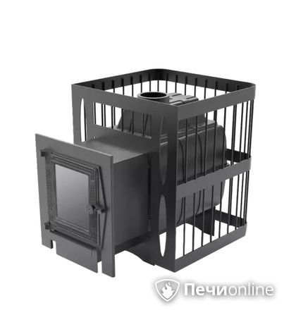 Дровяная банная печь Протопи Чугунка 16 Сетка С в Калининграде