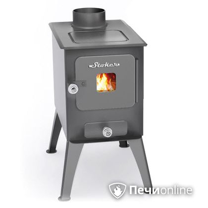 Печь-буржуйка Ермак садовая со стальной плитой со стеклом в Калининграде