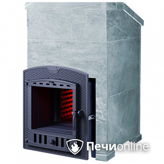 Дровяная печь-каменка Гефест ЗК 18 П (h850/50 верх) Президент Талькохлорит с теплообменником слева в Калининграде