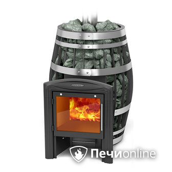 Дровяная банная печь TMF Саяны XXL 2015 Carbon Витра с закрытой каменкой в Калининграде