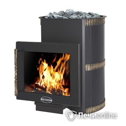 Дровяная банная печь Везувий Лава 16 Панорама в Калининграде