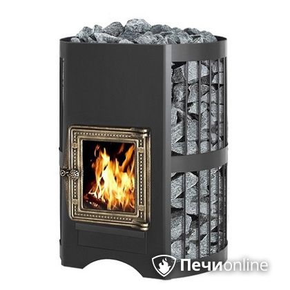Дровяная банная печь Везувий Скиф Стандарт 22 ДТ-4С без выносного тоннеля в Калининграде