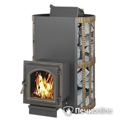 Дровяная банная печь Везувий Скиф с закрытой каменкой (270) в Калининграде