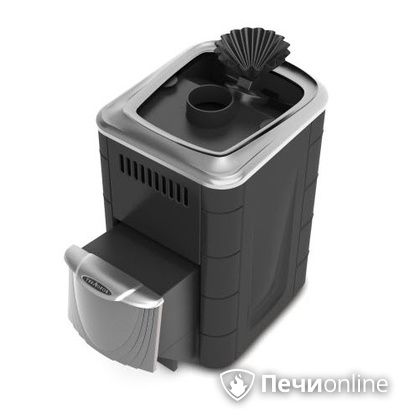 Дровяная банная печь TMF Гейзер Мини 2016 Carbon закрытая каменка нержавеющая дверь антрацит в Калининграде