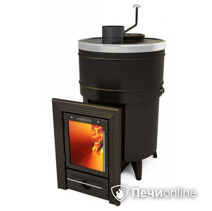 Дровяная банная печь TMF Скоропарка 2012 Inox Люмина черная бронза в Калининграде