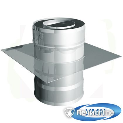 Дымоход УМК Монтажная площадка D115х200 Н+Н 1,0мм 0,5мм по воде в Калининграде