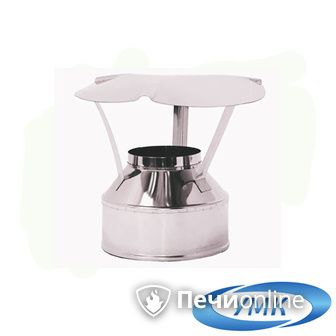 Дымоход УМК Оголовок D100х160 Н+Н 0.5мм 0.5мм по воде в Калининграде