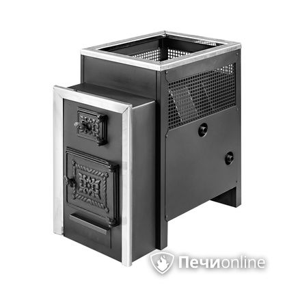 Дровяная банная печь Радуга ПБ-22 с теплообменником 6 мм прочистная дверца усиленная каменка в Калининграде