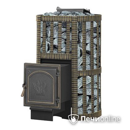Дровяная банная печь Везувий Ураган Ковка 16 (271) с закрытой каменкой чугун в Калининграде