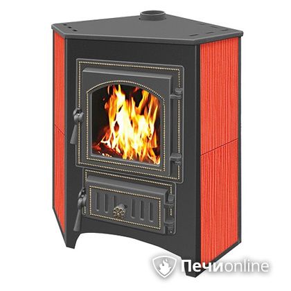 Печь-камин Везувий ПК-01(220) угловой красный в Калининграде