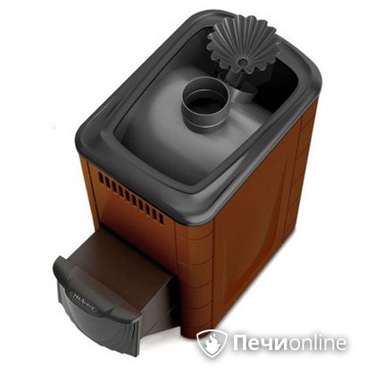 Дровяная банная печь TMF Ангара 2012 Carbon с закрытой каменкой дверь антрацит терракота в Калининграде