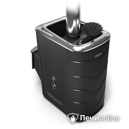 Дровяная банная печь TMF Гейзер 2014 Carbon с теплообменником дверь из нержавейки антрацит в Калининграде