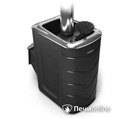 Дровяная банная печь TMF Гейзер 2014 Carbon дверь из нержавейки антрацит в Калининграде