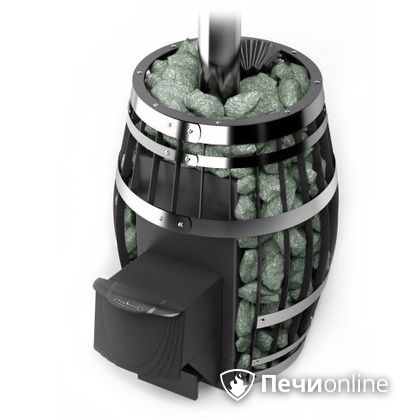 Дровяная банная печь TMF Саяны XXL 2015 Inox с закрытой каменкой и теплообменником дверь антрацит в Калининграде