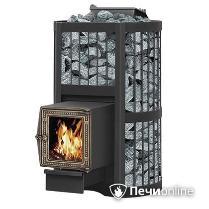 Дровяная банная печь Везувий Ураган Стандарт 22 (ДТ-4С) с закрытой каменкой чугун в Калининграде