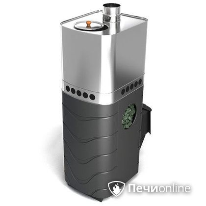 Дровяная банная печь TMF Бирюса 2013 Carbon антрацит с закрытой каменкой в Калининграде