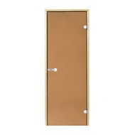 Дверь для бани Harvia Стеклянная дверь для сауны 7/19 коробка сосна бронза  D71901М