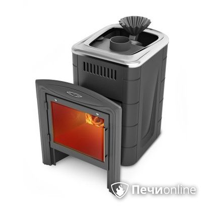Дровяная банная печь TMF Гейзер Мини 2016 Inox Витра ЗК антрацит в Калининграде
